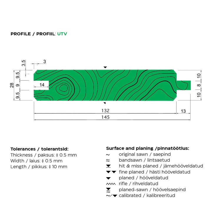 Välisvoodrilaud UTV/S 27x146x5400